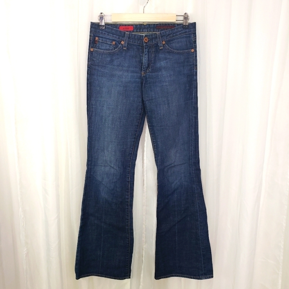 AG Adriano Goldschmeid The Club Flare Leg Jeans Med Wash Low Rise Size 28